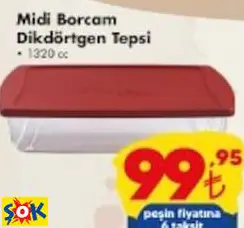 MİDİ BORCAM DİKDÖRTGEN TEPSİ